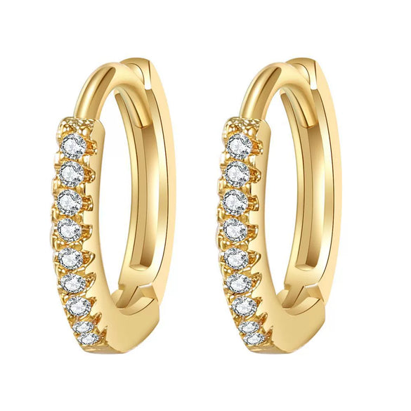 Wholesale Copper Geometric Micropaved Zircon Earrings For Women