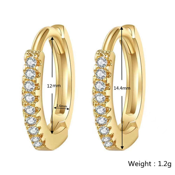 Wholesale Copper Geometric Micropaved Zircon Earrings For Women