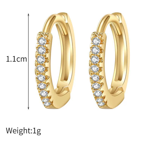 Wholesale Copper Geometric Micropaved Zircon Earrings For Women