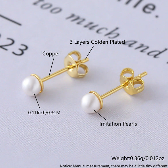 Wholesale Copper Geometric Minimalist Electroplated Women's Earrings