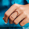 Wholesale Copper Geometric Minimalist Ring Electroplated For Women