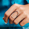 Wholesale Copper Geometric Minimalist Ring Electroplated For Women