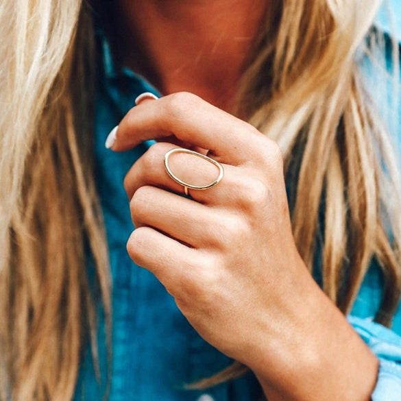 Wholesale Copper Geometric Minimalist Ring Electroplated For Women
