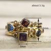 Wholesale Copper Geometric Multicolor Ring With Zirconia For Women