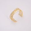Wholesale Copper Geometric Opening Bracelet For Women 18K Gold Plated