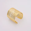 Wholesale Copper Geometric Opening Bracelet For Women 18K Gold Plated