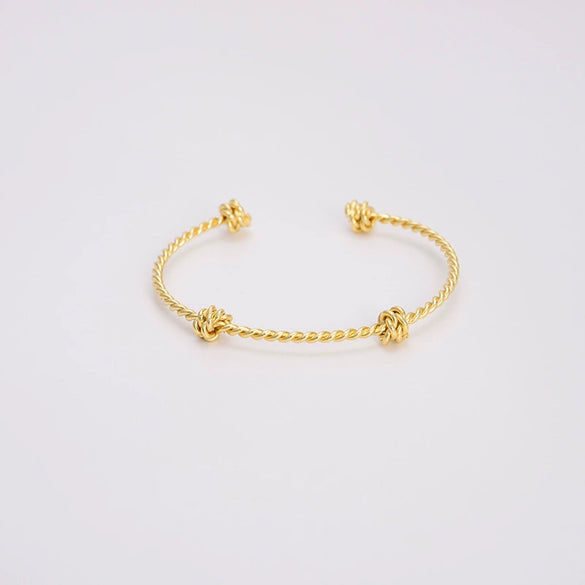 Wholesale Copper Geometric Opening Bracelet For Women 18K Gold Plated