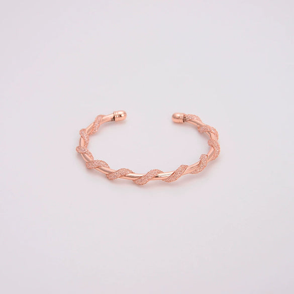 Wholesale Copper Geometric Opening Bracelet For Women 18K Gold Plated