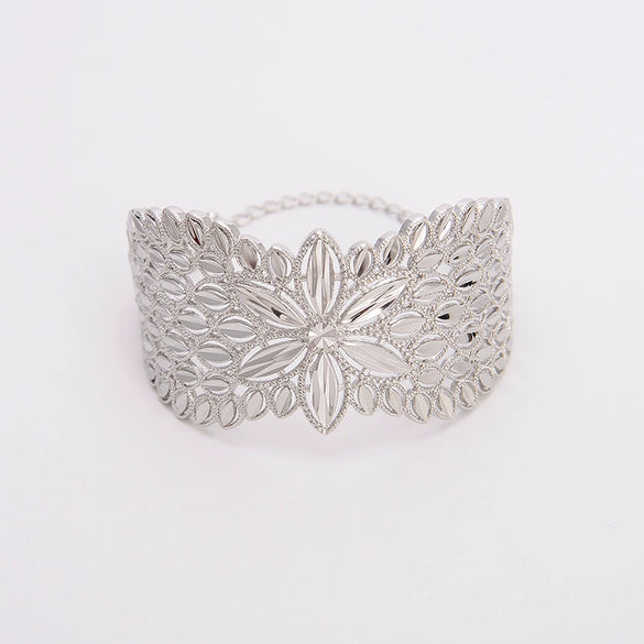 Wholesale Copper Geometric Opening Bracelet For Women 18K Gold Plated
