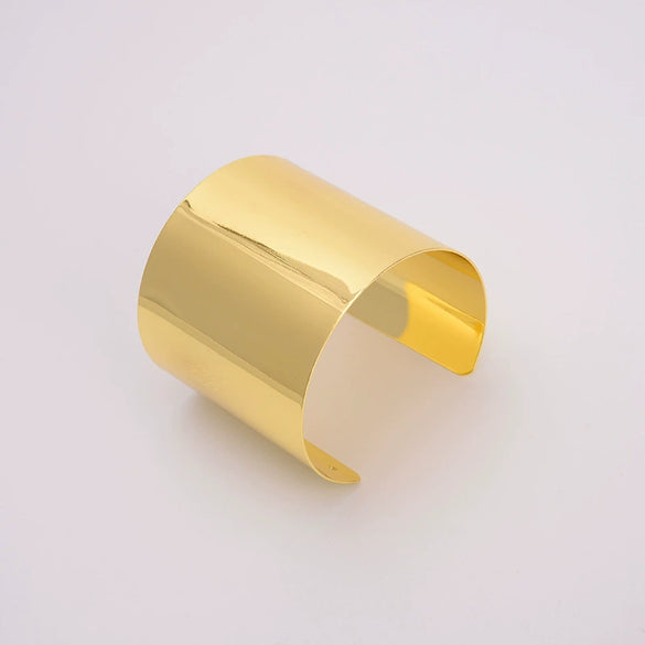 Wholesale Copper Geometric Opening Bracelet For Women 18K Gold Plated