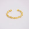 Wholesale Copper Geometric Opening Bracelet For Women 18K Gold Plated