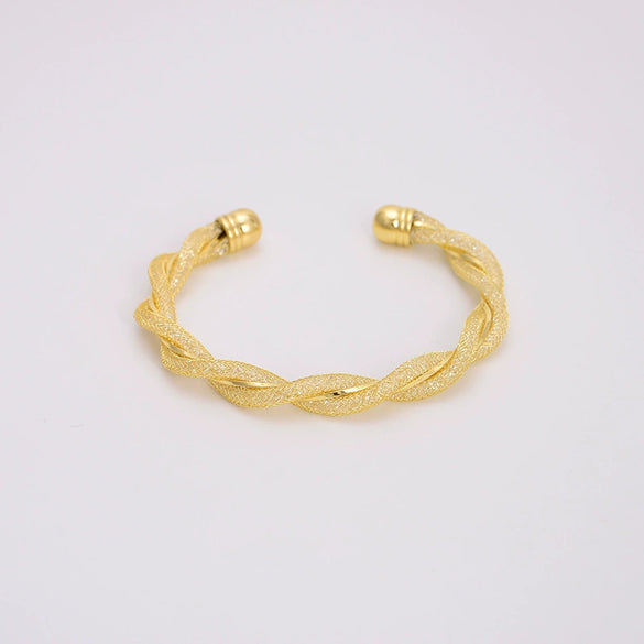 Wholesale Copper Geometric Opening Bracelet For Women 18K Gold Plated