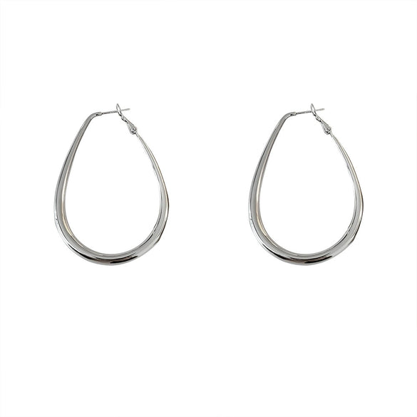 Wholesale Copper Geometric Oval Gold Plated Earrings For Women