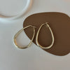 Wholesale Copper Geometric Oval Gold Plated Earrings For Women
