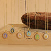 Wholesale Copper Geometric Oval Pendant Necklace With Mixed Gem Inlay And Ochain For Women