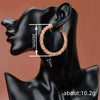 Wholesale Copper Geometric Particle Hoop Earrings For Women Electroplated Chic Style Jewelry