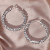 Wholesale Copper Geometric Particle Hoop Earrings For Women Electroplated Chic Style Jewelry