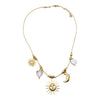 Wholesale Copper Geometric Pendant Necklace With Knotted Rope Chain And Electroplating