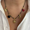 Wholesale Copper Geometric Pendant Necklace With Knotted Rope Chain And Electroplating