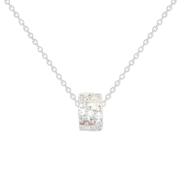 Wholesale Copper Geometric Pendant Titanium Steel Necklace With Zirconia For Women Fashion Style