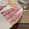 Wholesale Copper Geometric Pendant Titanium Steel Necklace With Zirconia For Women Fashion Style