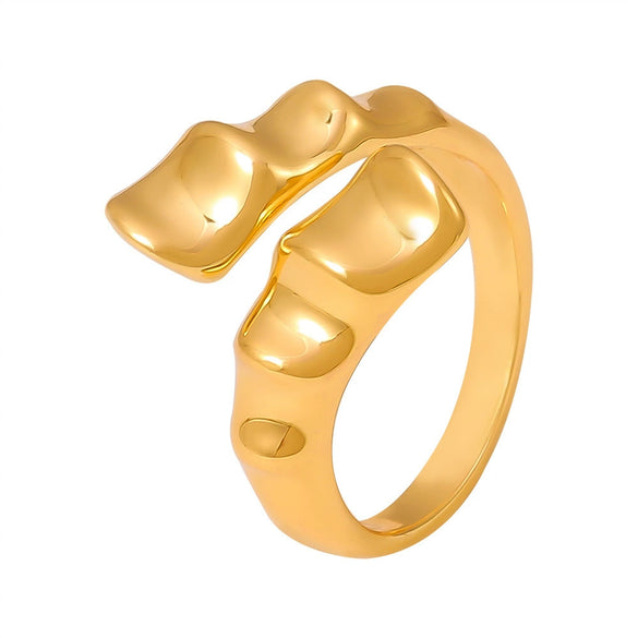 Wholesale Copper Geometric Personality Shaped Electroplated Ring