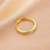Wholesale Copper Geometric Retro Irregular Opening Adjustable Ring With Electroplating For Women