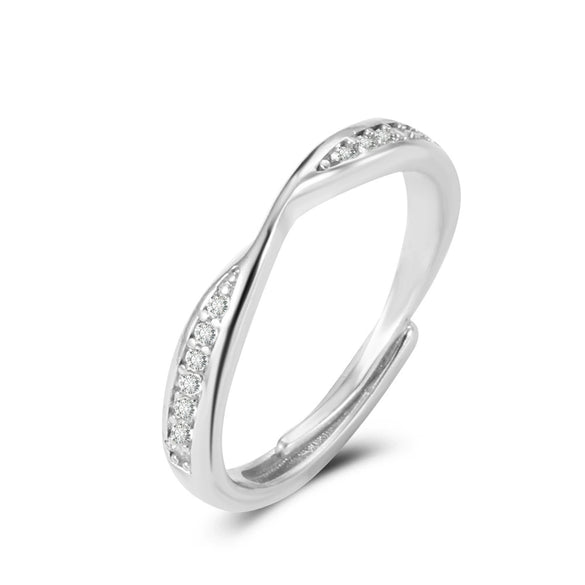 Wholesale Copper Geometric Retro Irregular Opening Adjustable Ring With Electroplating For Women