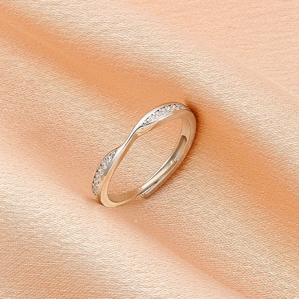 Wholesale Copper Geometric Retro Irregular Opening Adjustable Ring With Electroplating For Women