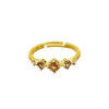 Wholesale Copper Geometric Retro Simple Light Luxury Women's Ring With Electroplating