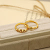 Wholesale Copper Geometric Retro Simple Light Luxury Women's Ring With Electroplating