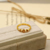 Wholesale Copper Geometric Retro Simple Light Luxury Women's Ring With Electroplating