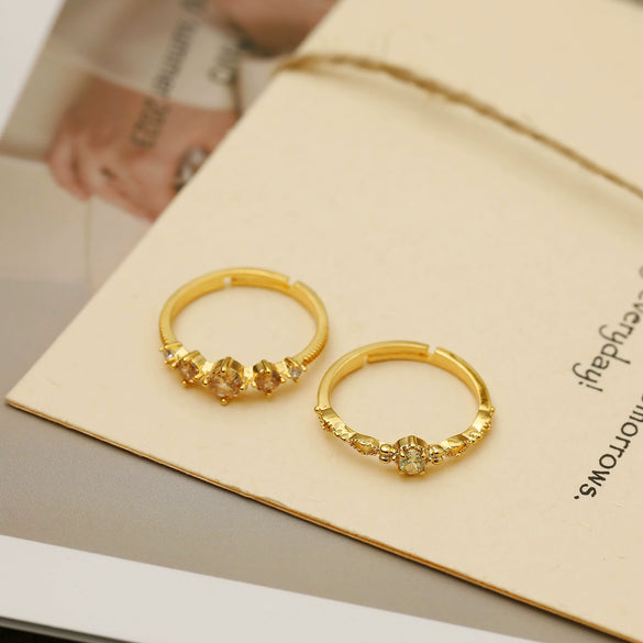 Wholesale Copper Geometric Retro Simple Light Luxury Women's Ring With Electroplating
