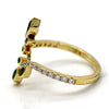 Wholesale Copper Geometric Ring With Olive Branch And Tender Leaf Pattern Dripping Oil Treatment For Women
