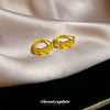 Wholesale Copper Geometric Round Earrings 18K Real Gold Electroplated Retro Exquisite Feminine Light Luxury