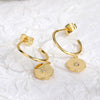 Wholesale Copper Geometric Round Star Earrings For Women