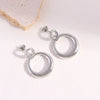 Wholesale Copper Geometric Simple Distinctive Retro Circle Ear Studs For Women With Electroplating
