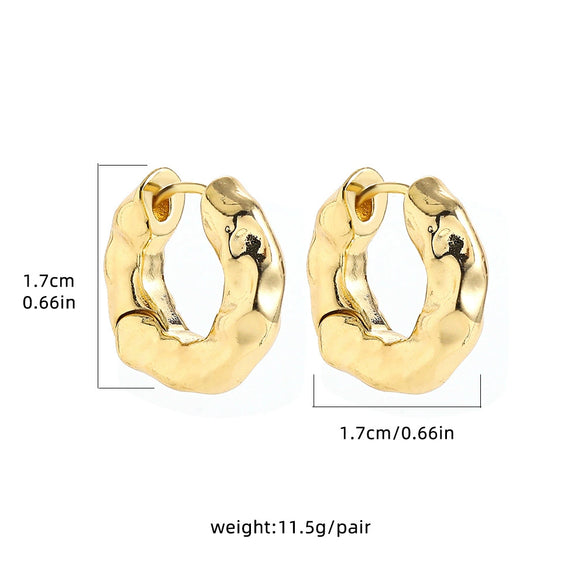 Wholesale Copper Geometric Simple Style Circle Earrings For Women