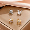 Wholesale Copper Geometric Square Earrings For Women With Electroplating Processing