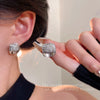 Wholesale Copper Geometric Square Microinlaid Zircon Electroplated Women's Earrings
