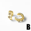 Wholesale Copper Geometric Star Ear Bone Clip Earrings Electroplated For Women