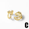 Wholesale Copper Geometric Star Ear Bone Clip Earrings Electroplated For Women