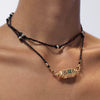 Wholesale Copper Geometric Star Eye Pendant Necklace Gold Plated For Men Boyfriend Style