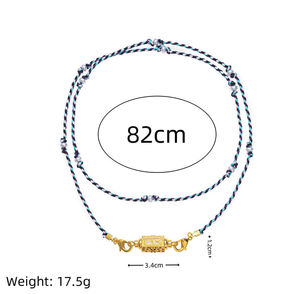 Wholesale Copper Geometric Star Eye Pendant Necklace Gold Plated For Men Boyfriend Style