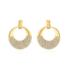 Wholesale Copper Geometric Stud Earrings For Women With Micro Inlay And 18K Gold Plated Treatment