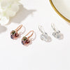 Wholesale Copper Geometric Style Electroplated Microinlaid Zircon Windmill Earrings For Women