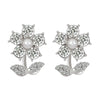 Wholesale Copper Geometric Style Electroplated Microinlaid Zircon Windmill Earrings For Women