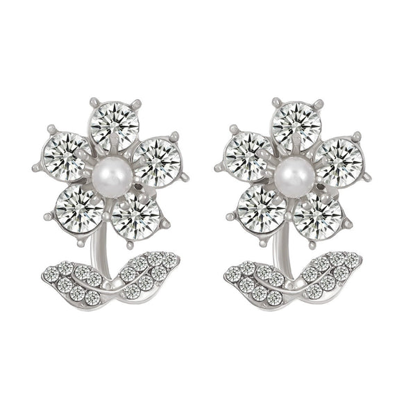 Wholesale Copper Geometric Style Electroplated Microinlaid Zircon Windmill Earrings For Women