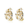 Wholesale Copper Geometric Style Electroplated Microinlaid Zircon Windmill Earrings For Women
