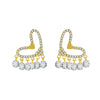 Wholesale Copper Geometric Style Electroplated Microinlaid Zircon Windmill Earrings For Women